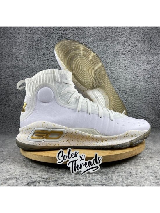 Under Armour Curry 4 Retro White Gold 2024 Men Size 12 Basketball 1298306-111 main image 4